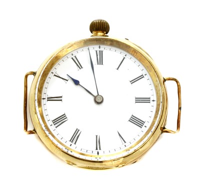 Lot 501 - A gentlemen's 18ct gold Swiss mechanical strap watch