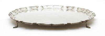 Lot 81 - A large silver salver