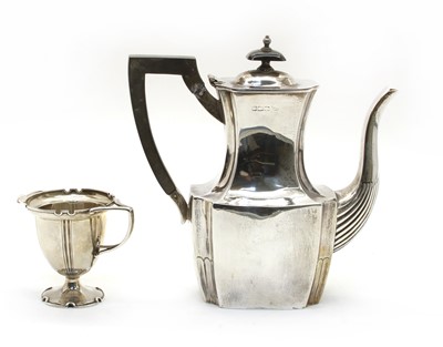 Lot 42 - A silver hot water pot