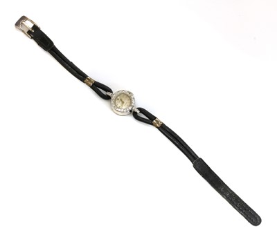 Lot 159 - A ladies' 18ct white gold Rolex 'Precision' mechanical cocktail watch, c.1950