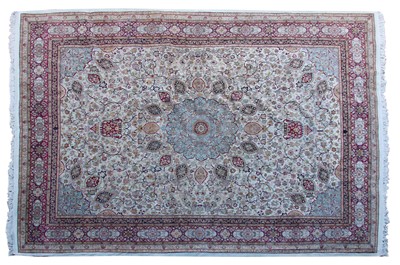 Lot 722 - A wool and silk Isfahan rug