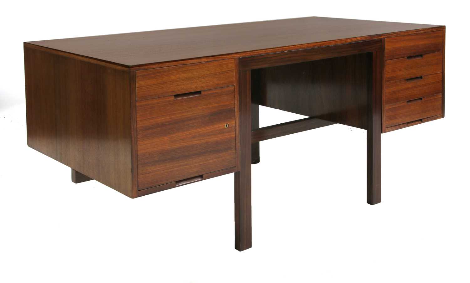 Lot 355 - A rosewood desk