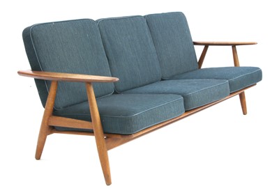 Lot 219 - A 'GE-270' oak three-seater settee