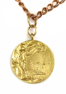 Lot 482 - A 9ct gold curb link double albert chain