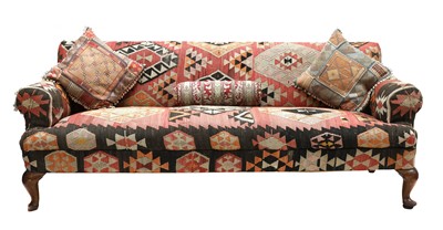 Lot 197 - A three-seater settee