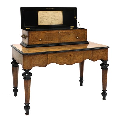 Lot 318 - A Swiss interchangeable cylinder musical box