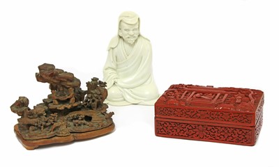 Lot 350 - A Chinese blanc de Chine figure