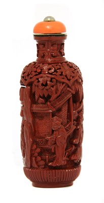 Lot 359 - A Chinese lacquered snuff bottle