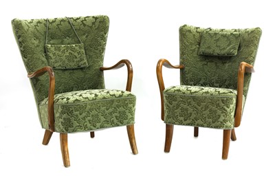 Lot 426 - A high and low back lounge chair suite