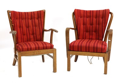 Lot 138 - A near pair of Fritz Hansen lounge chairs