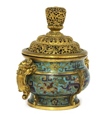 Lot 218 - A Chinese cloisonné incense burner