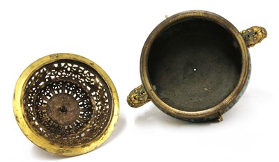 Lot 218 - A Chinese cloisonné incense burner