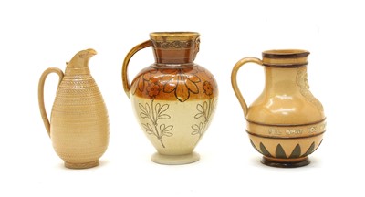 Lot 178 - Three Doulton Lambeth stoneware jugs