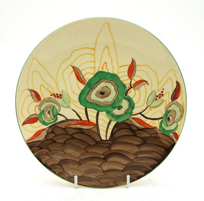 Lot 134 - A Clarice Cliff 'Bizarre' pottery plate