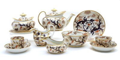 Lot 187 - A New hall porcelain part tea service