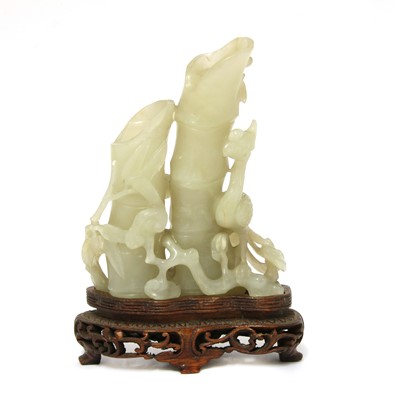 Lot 186 - A Chinese jade carving