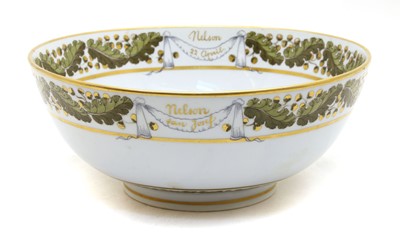 Lot 136 - A Samson porcelain bowl celebrating Nelson's Victory over the San Josef