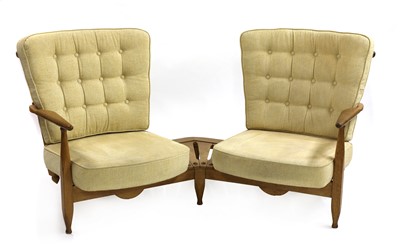 Lot 156 - A French oak combination chair and bench seat