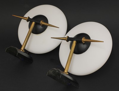 Lot 366 - A pair of brass wall lights