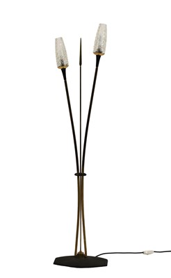 Lot 527 - A French brass and glass 'Spear' lamp