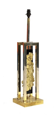 Lot 193 - A French brass and nickel table lamp