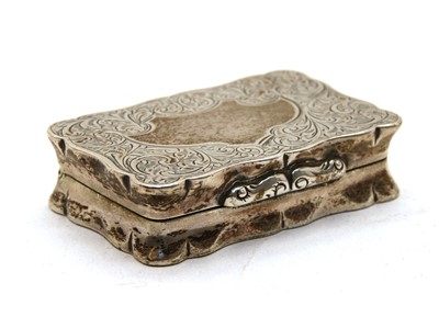 Lot 62 - A sterling silver snuff box