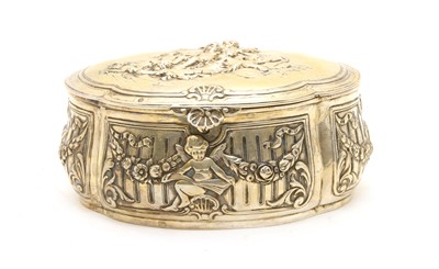Lot 53 - A German silver lidded casket