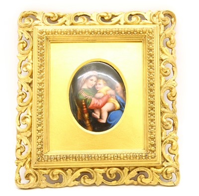Lot 409 - A late 19th century porcelain plaque