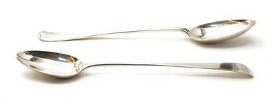 Lot 2 - Two English silver basting spoons