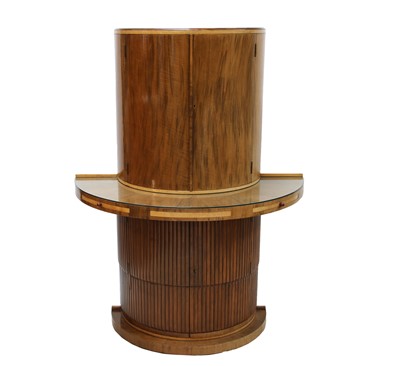 Lot 65 - An Art Deco walnut and bird's-eye maple cocktail cabinet