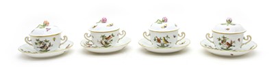 Lot 407 - A set of eight Herend porcelain chocolate cups