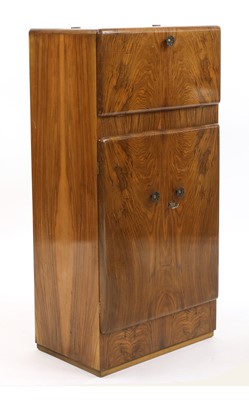Lot 69 - An Art Deco walnut cocktail cabinet