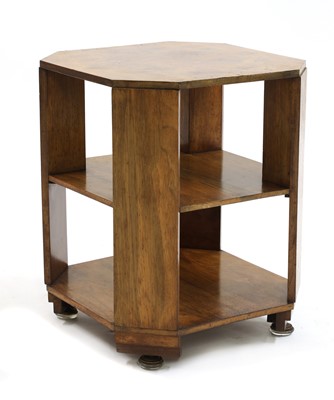 Lot 70 - An Art Deco walnut book table