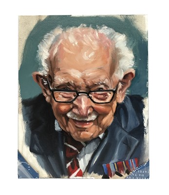 Lot 3 - Birthday Portrait oil on canvas board