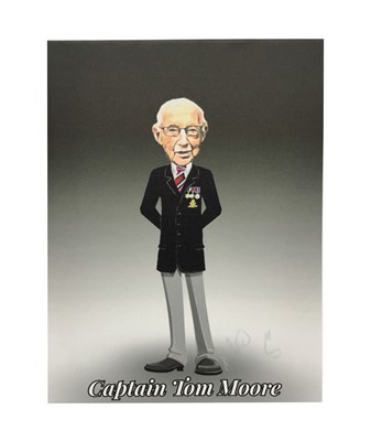Lot 66 - Captain Tom print on canvas