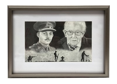 Lot 68 - Double Army portrait of Sir Captain Tom