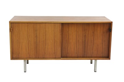 Lot 145 - A Florence Knoll walnut cabinet