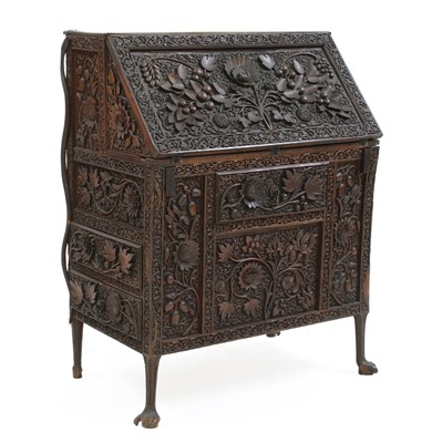 Lot 881 - An Anglo-Indian rosewood bureau