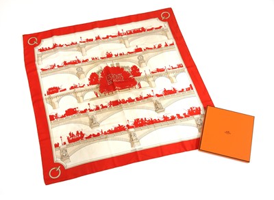 Lot 130 - A vintage Hermès silk scarf