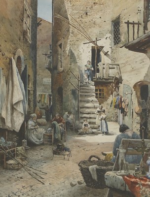 Lot 529 - Ettore Roesler Franz (Italian, 1845-1907)