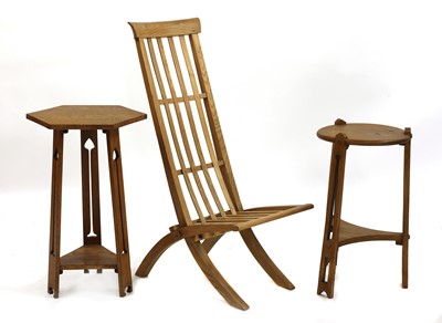Lot 11 - Two Arts and Crafts oak side tables