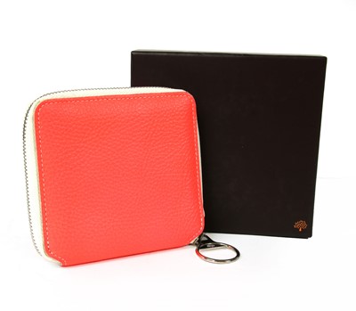 Lot 98 - A Mulberry fluorescent orange 'Warren' wallet