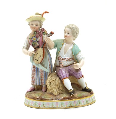 Lot 99 - A Meissen allegorical group emblematic of summer