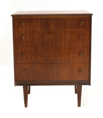 Lot 532 - A teak four-drawer chest