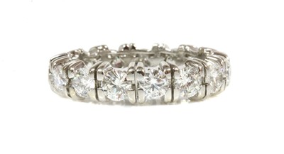 Lot 352 - A white gold diamond set full eternity ring