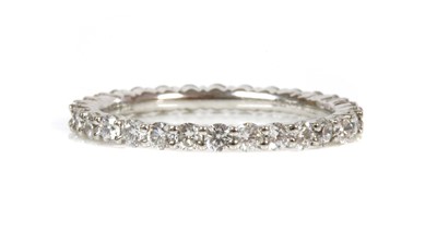 Lot 270 - A platinum diamond set full eternity ring