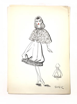 Lot 100 - A collection of six French fashion designs