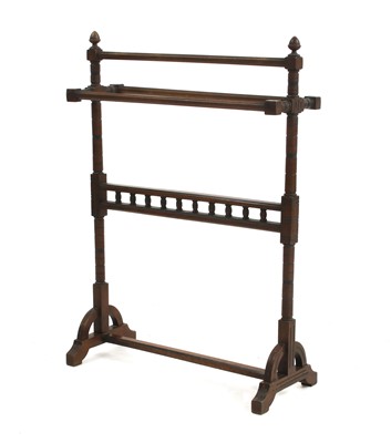 Lot 7 - An Arts and Crafts walnut towel rail