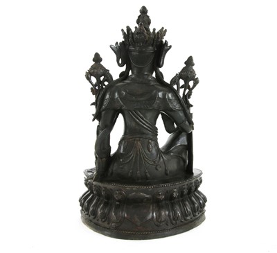 Lot 216 - A Chinese bronze bodhisattva