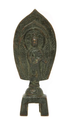 Lot 380 - A Chinese bronze Shakyamuni Buddha